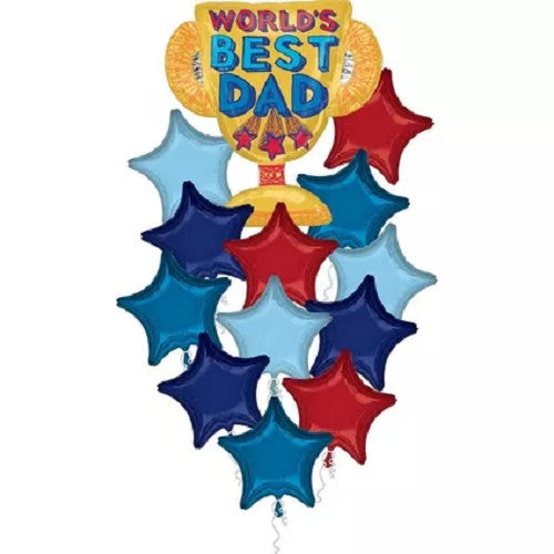 World's Best DAD  Balloon Bouquet