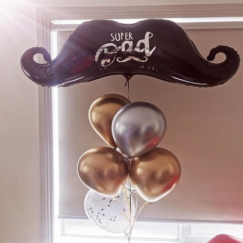 Personalized Mustache Balloons Bouquet