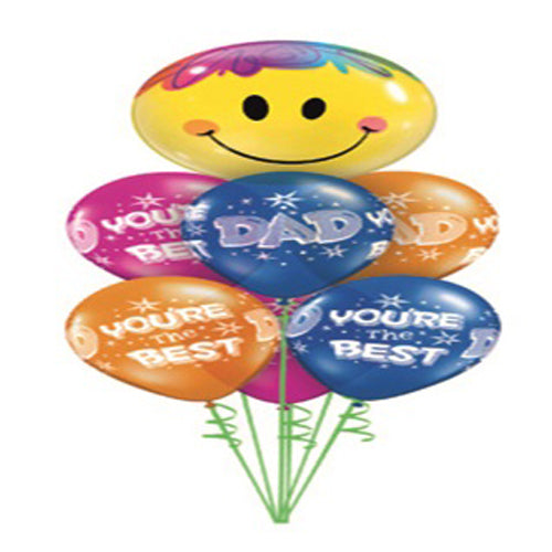Party Balloons Best Dad Balloons Bouquet 