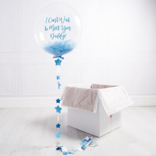 Party Balloon Can't Wait to meet you Daddy !!