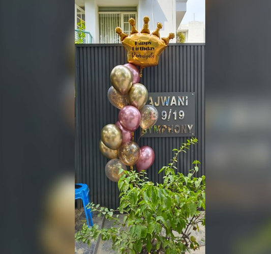 Supershape Crown And Chrome Balloon Bouquet