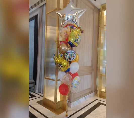HBD Dad Supershape Star Balloon Bouquet