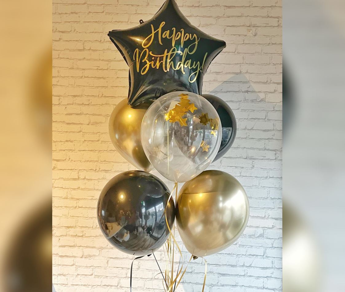 HBD Personalized Star Balloon Bouquet