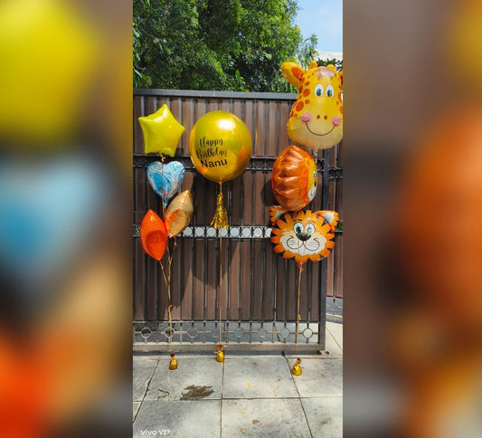 Nanu's Birthday Animals Balloon Bouquet