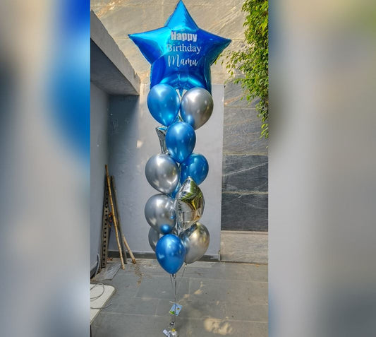 HBD Mama Supershape Personalized Star Balloon Bouquet