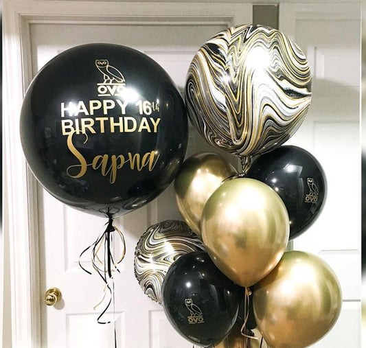 HBD 16th Birthday Marblez Balloon Bouquet