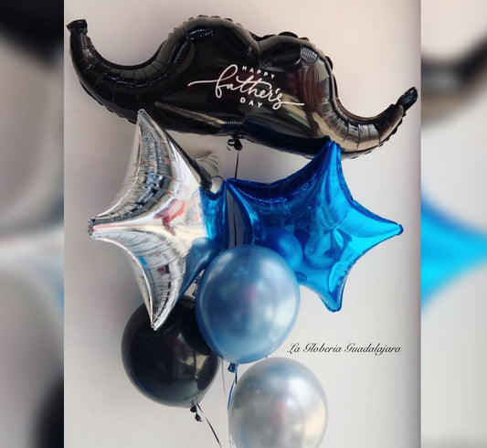 Mustache Father's Day Balloon Bouquet