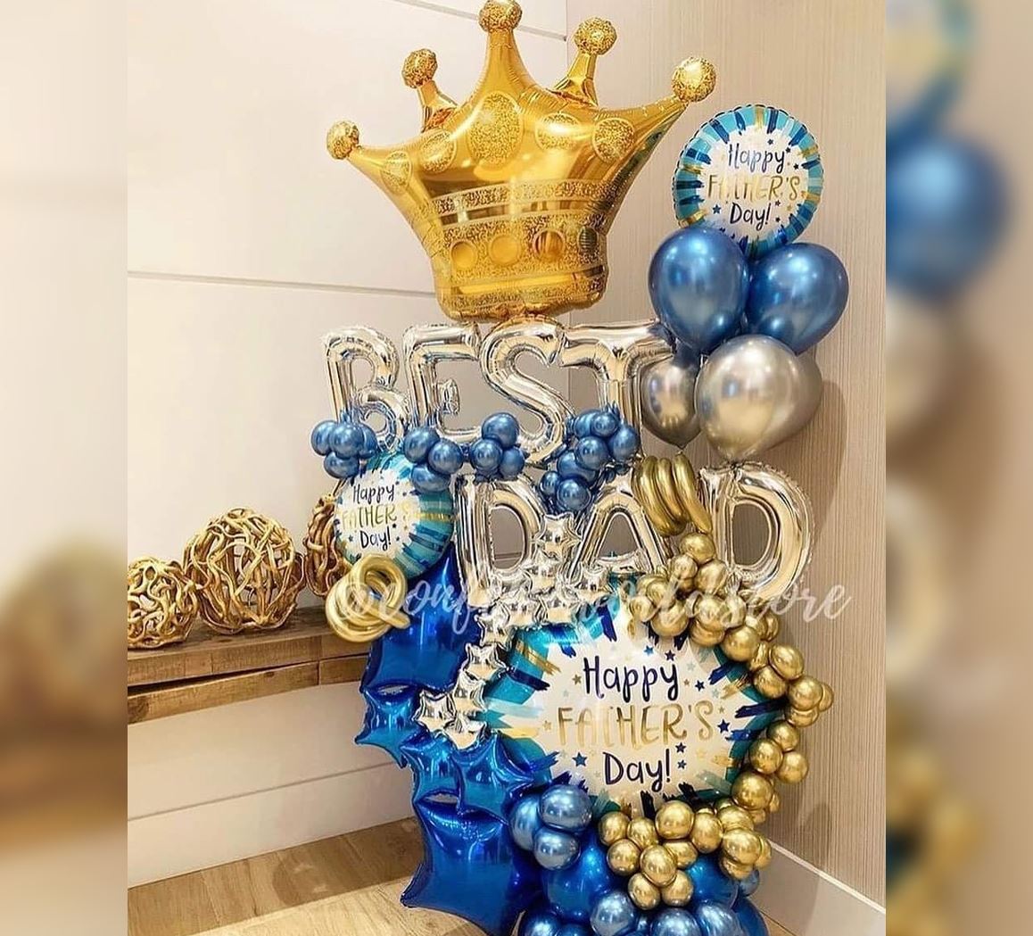 Best Dad & Crown Theme Father's Day Balloon Bouquet