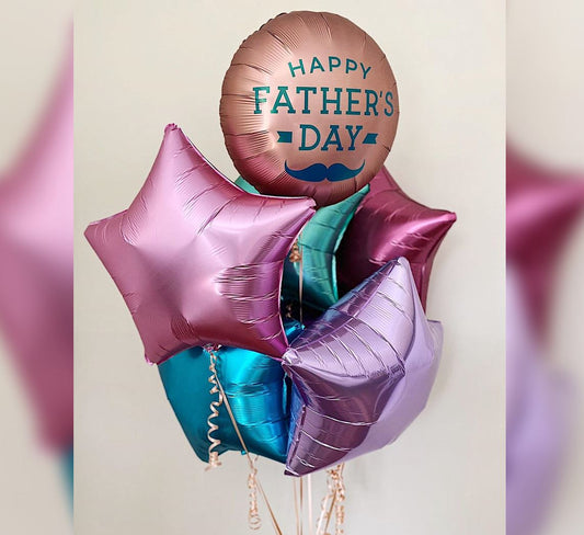 Colorful Stars Father's Day Theme Balloon Bouquet