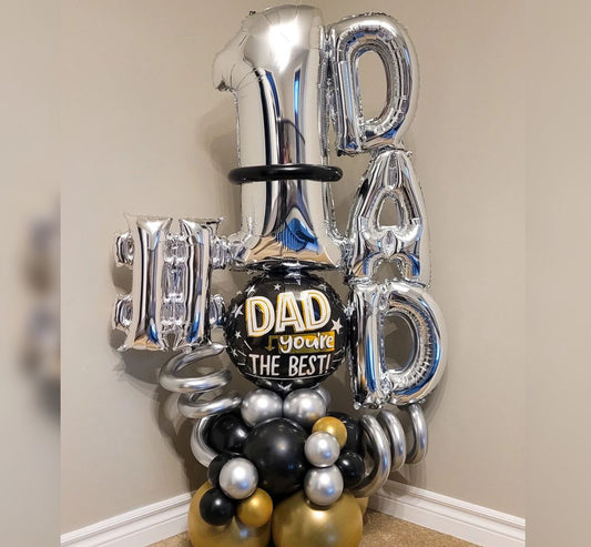 Hashtag No 1 DAD Cluster Balloon Bouquet