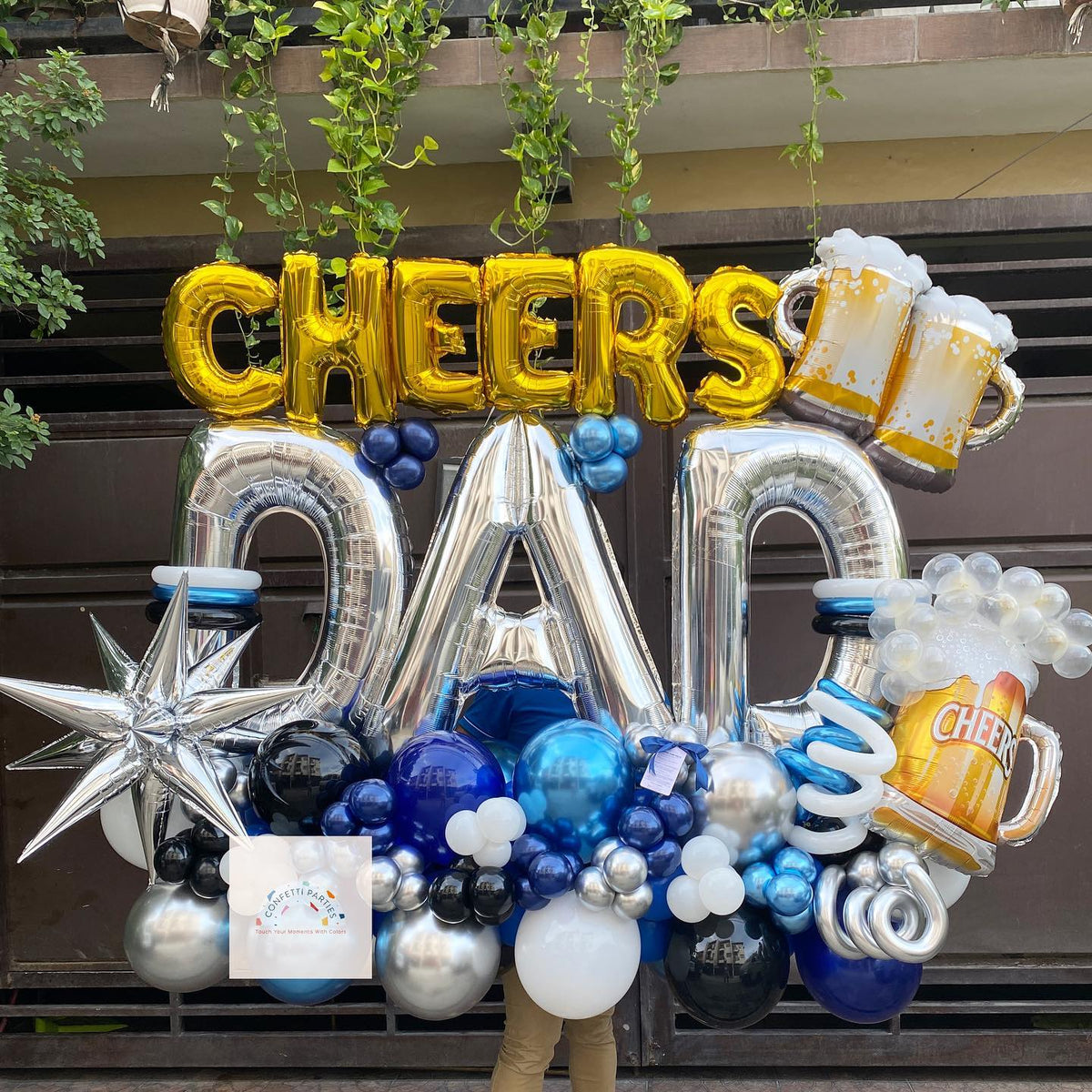 "CHEERS DAD" Cluster Balloon Bouquet