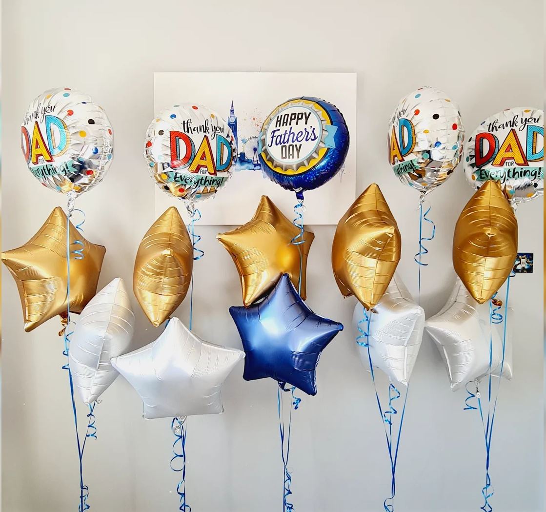 HFD Thank You Dad Balloon Bunches