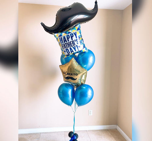 Father's Day Mustache Balloon Bunch