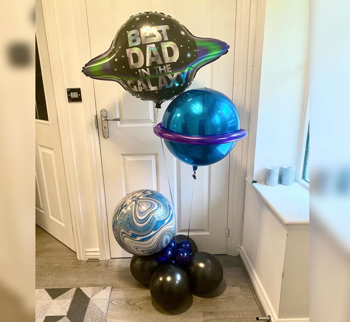 Father's Day Best Dad In The Galaxy Balloon Bouquet