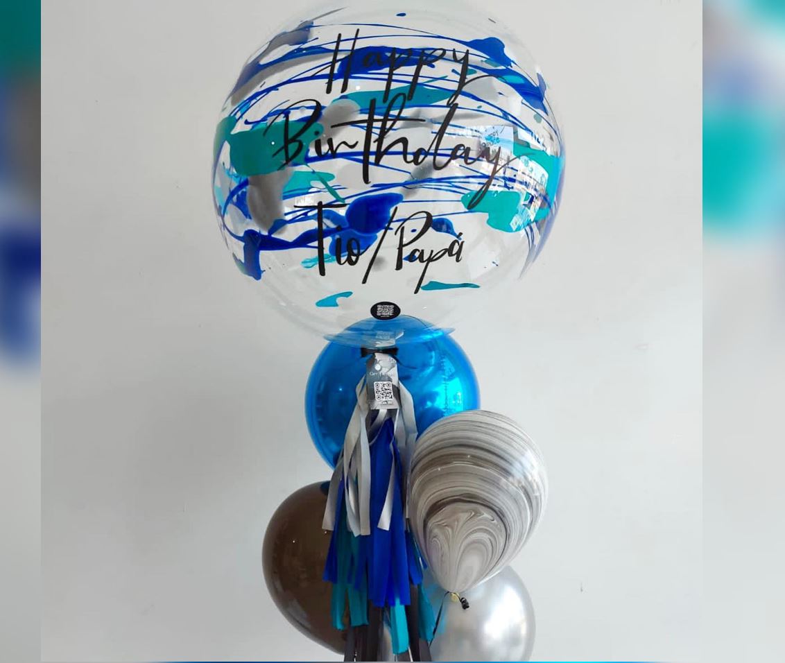 HBD Papa Bubble Balloon Bouquet