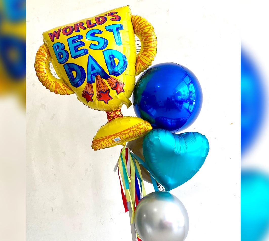 World's Best Dad ORBz Balloon Bouquet