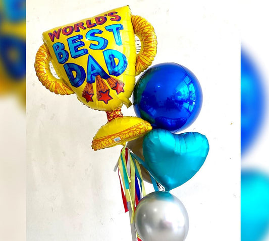 World's Best Dad ORBz Balloon Bouquet