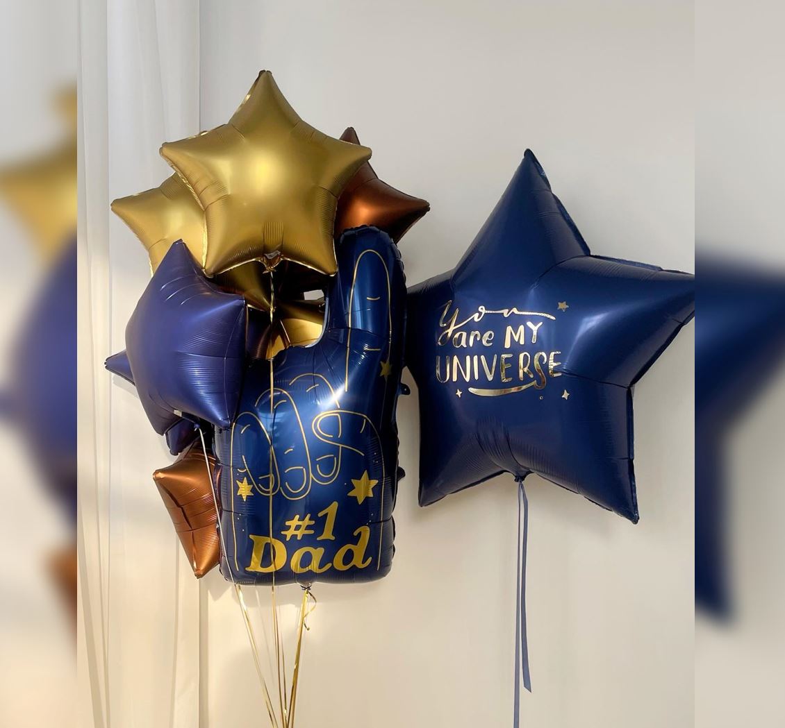 #1 DAD Stars Balloon Bouquet