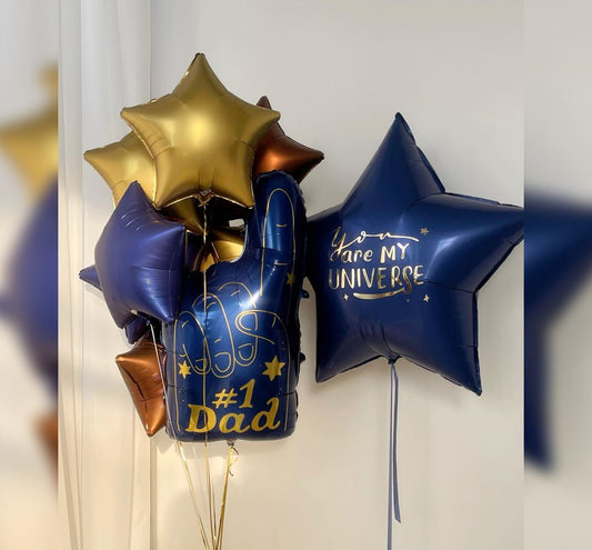#1 DAD Stars Balloon Bouquet
