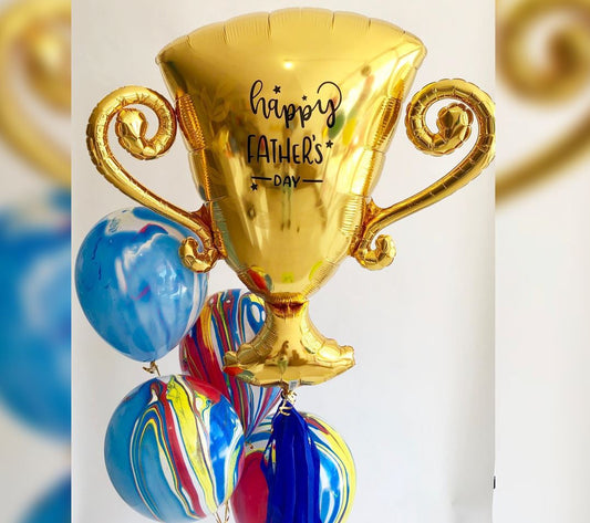 HFD Gold Trophy Superagate Balloon Bouquet