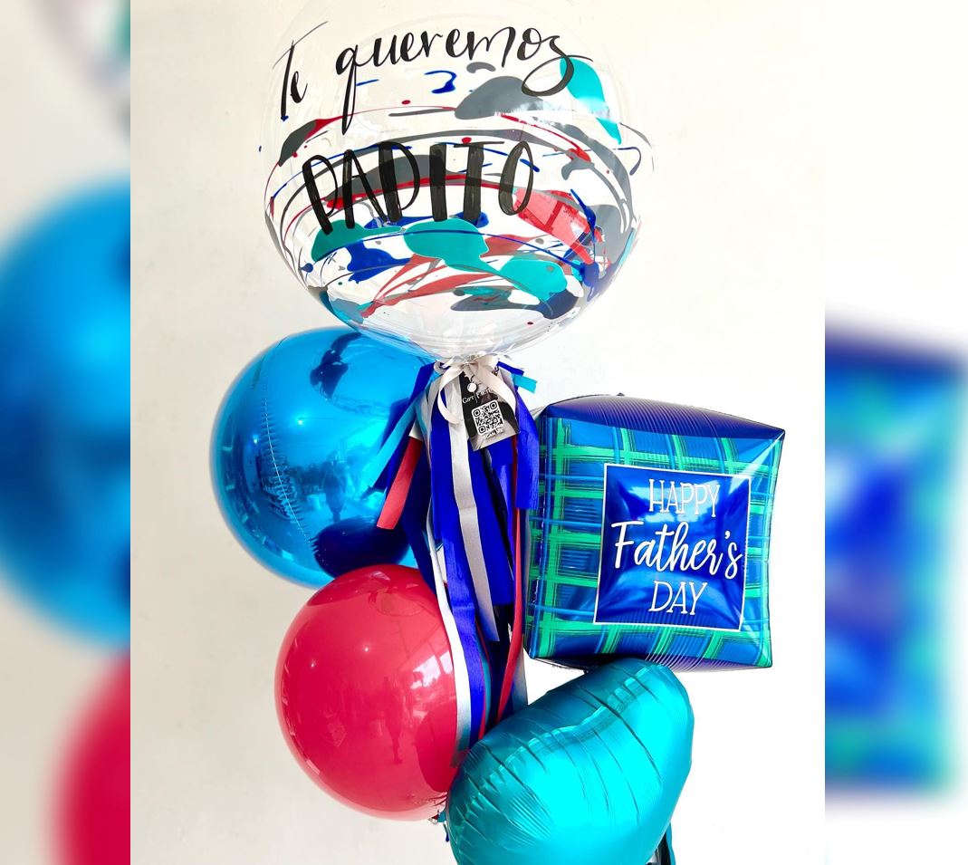 Father's Day Theme Bubble And ORBz Balloon Bouquet