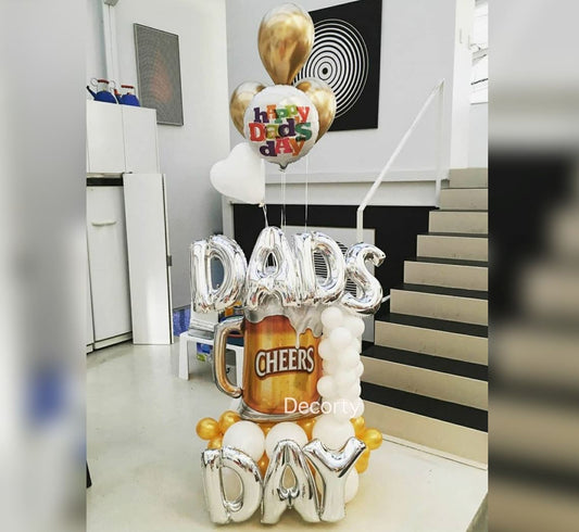 "DADS" Cheers Fahter's Day Balloon Bouquet