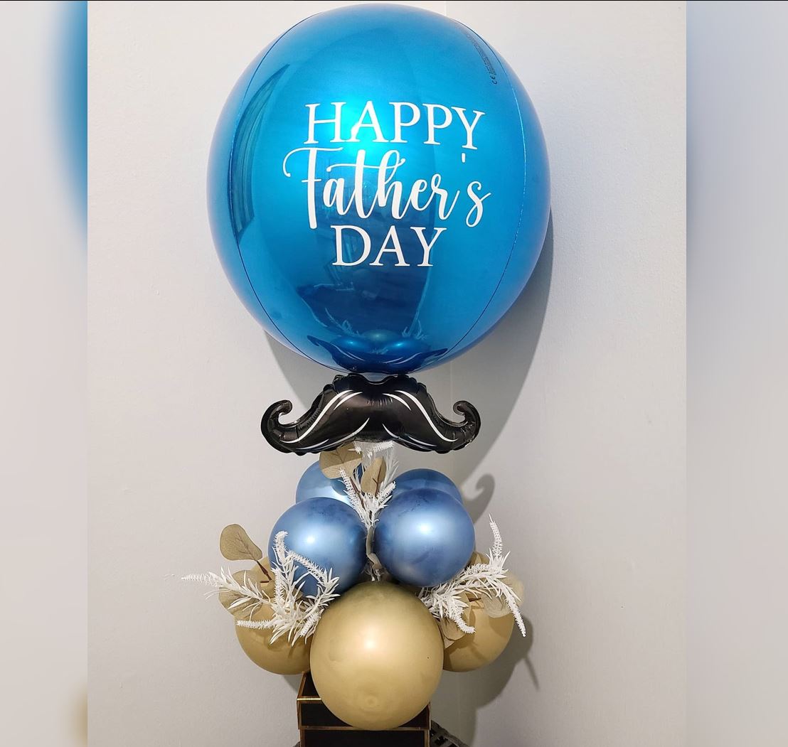 Mustache Theme Father;s Day Balloon Bouquet