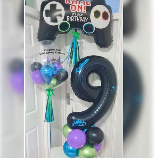 GAME ON 9th Birthday Balloon Bouquet