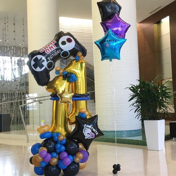 11th Birthday Game On Balloon Bouquet