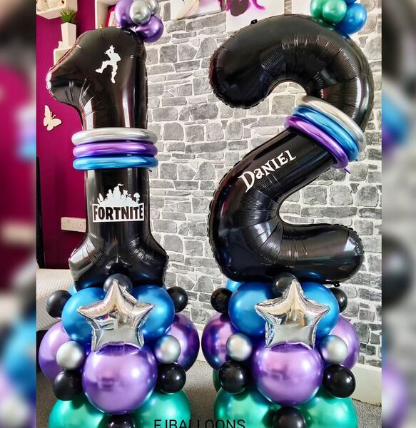 12th Birthday Fortnite Balloon Bouquet