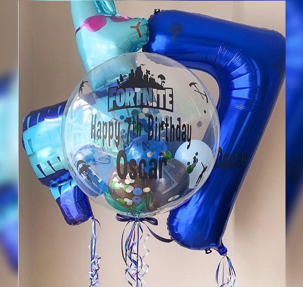 7th Birthday Fortnite Llama Balloon Bouquet