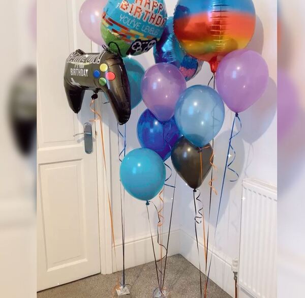 GAME ON Rainbow ORBz Balloon Bouquet