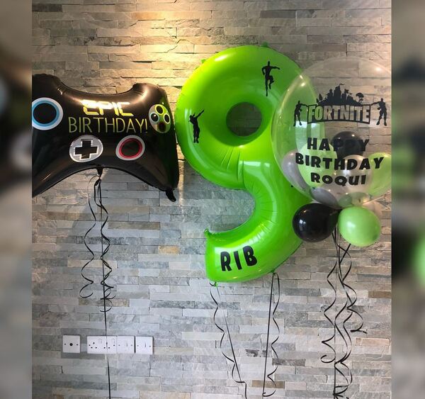 9th Birthday EPIC Fortnite Balloon Bouquet