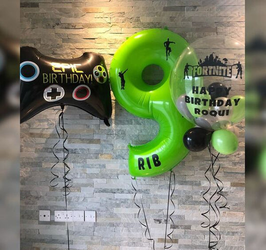 9th Birthday EPIC Fortnite Balloon Bouquet