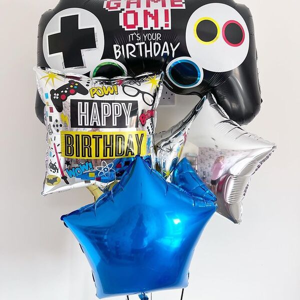 HBD Game ON Balloon Bouquet