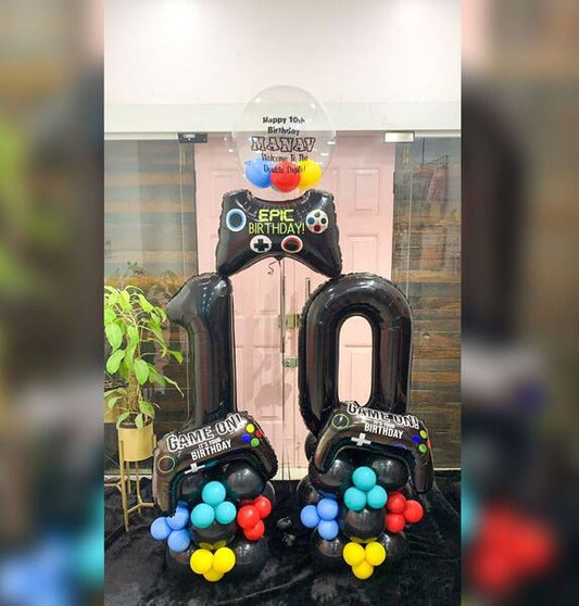 10th Birthday GAME On Balloon Bouquet