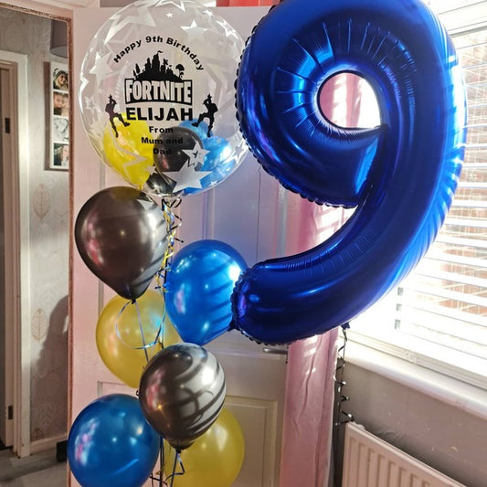 9th Birthday Fortnite Balloon Bouquet