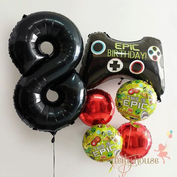 EPIC 8th HBD Balloon Bouquet