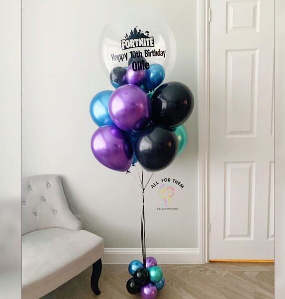 10th Birthday Fortnite Balloon Bouquet