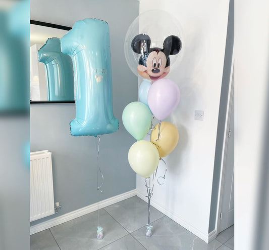 1st Birthday Boy Mickey Balloon Bouquet