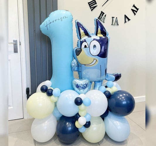 1st Birthday Boy Little Dog  Balloon Bouquet