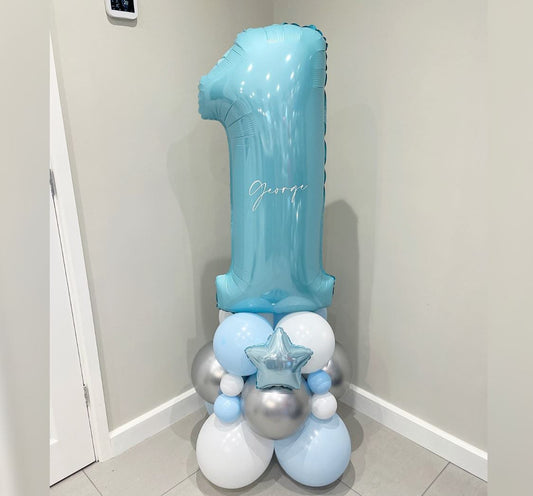 1st Birthday Boy Cluster Balloon Bouquet