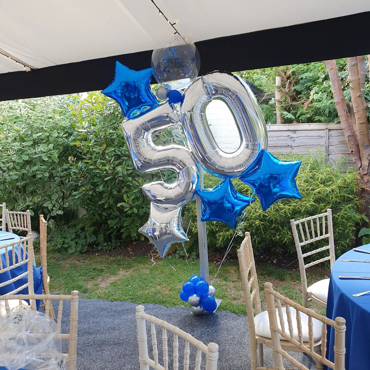 50th Birthday Star Balloon Bouquet