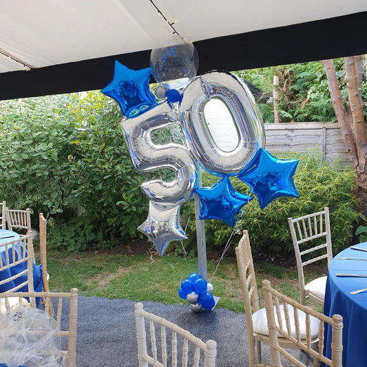 50th Birthday Star Balloon Bouquet
