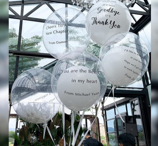 Personalized Bubble Balloon Farewell Balloon Bouquet