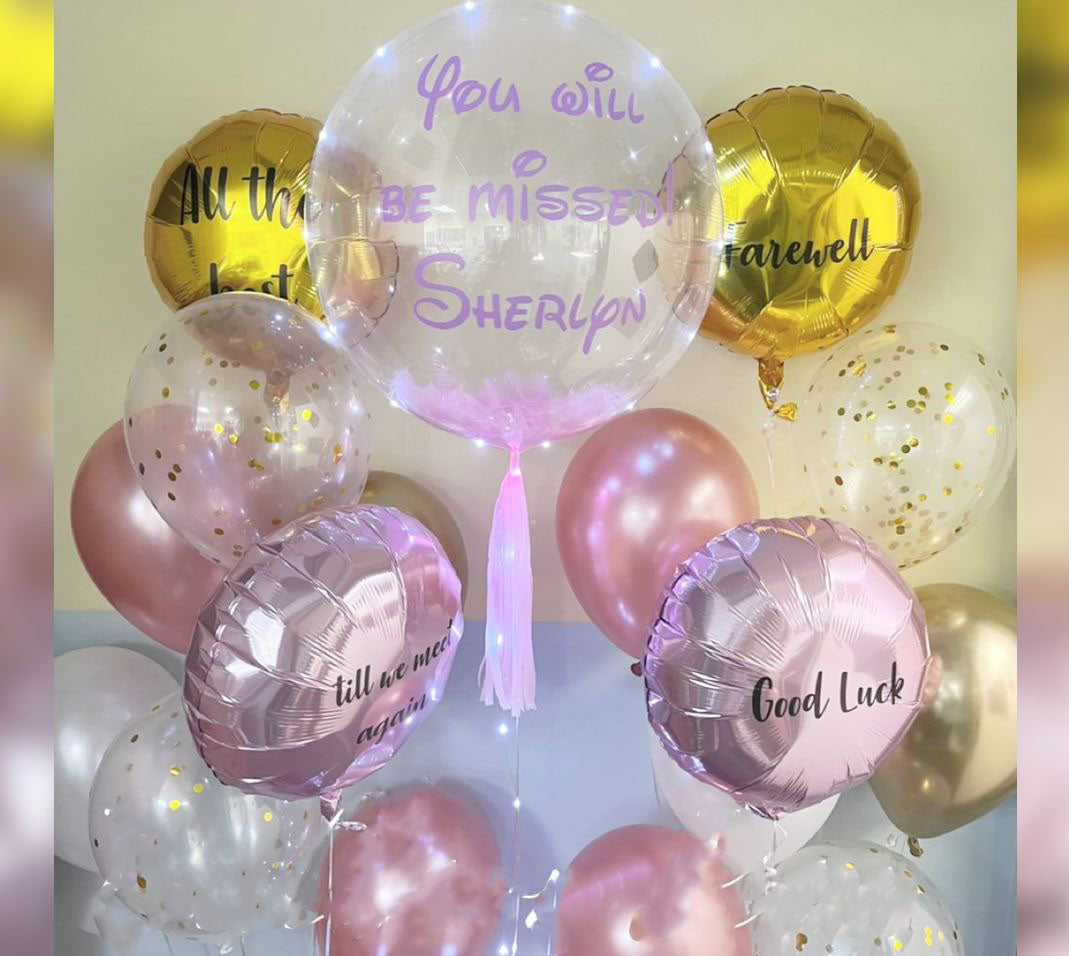 Farewell Theme Lightning Bubbel Balloon Bouquet