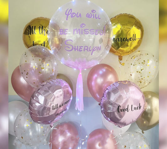 Farewell Theme Lightning Bubbel Balloon Bouquet