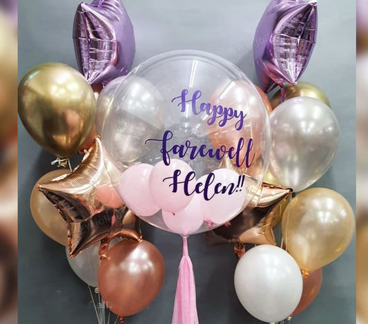 Happy Farewell Bubble And Star Balloon Bouquet