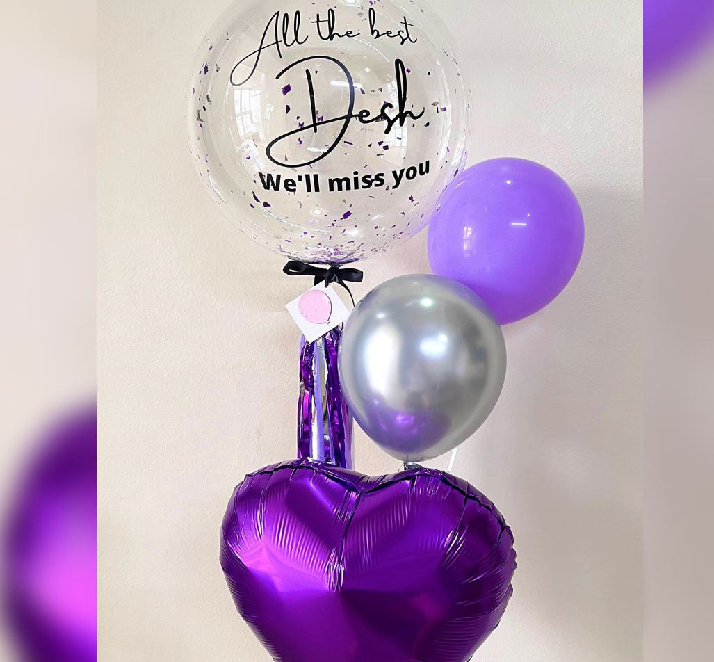 We Will Miss You Bubble Balloon Bouquet