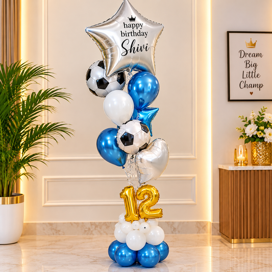 12th Birthday Boy Balloons Bouquet